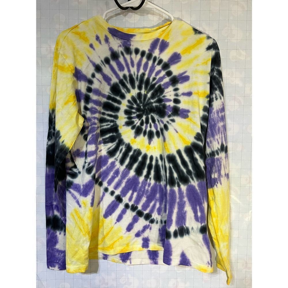 Bp Gender Inclusive In Purple- Yellow Tie Dye Tee xs - Picture 2 of 9
